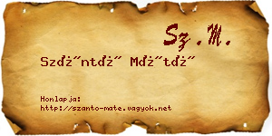 Szántó Máté névjegykártya